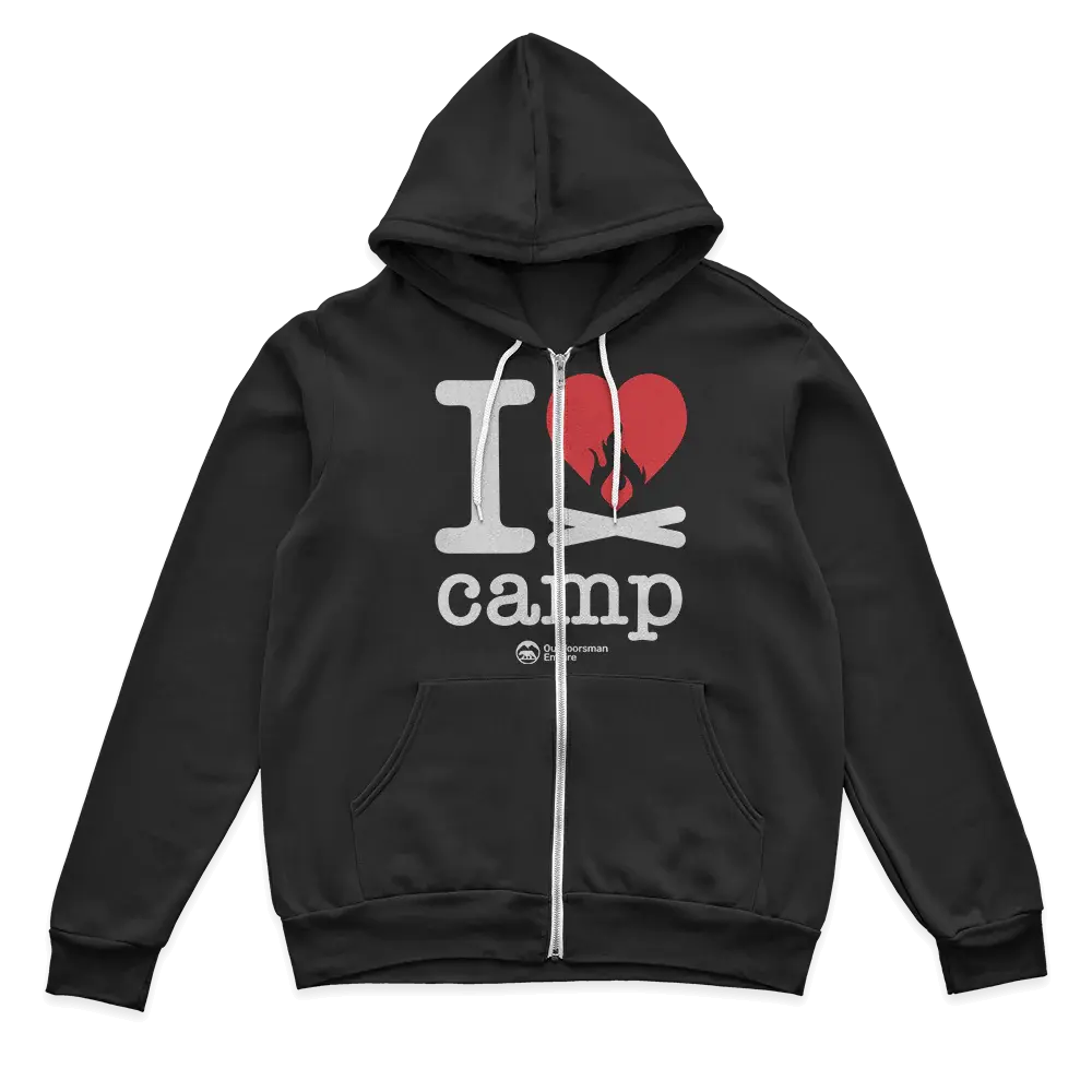 I Love Camp Zip Hoodie for Men
