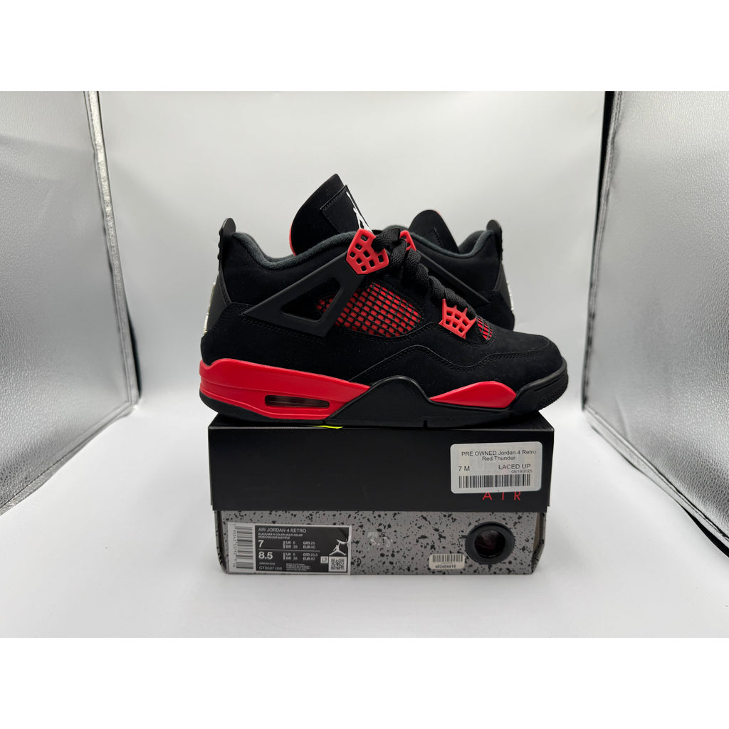 PRE OWNED Jordan 4 Retro Red Thunder