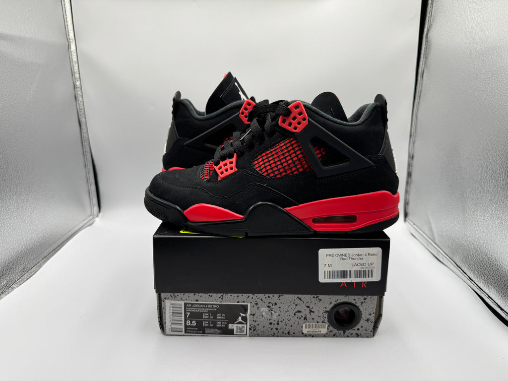 PRE OWNED Jordan 4 Retro Red Thunder