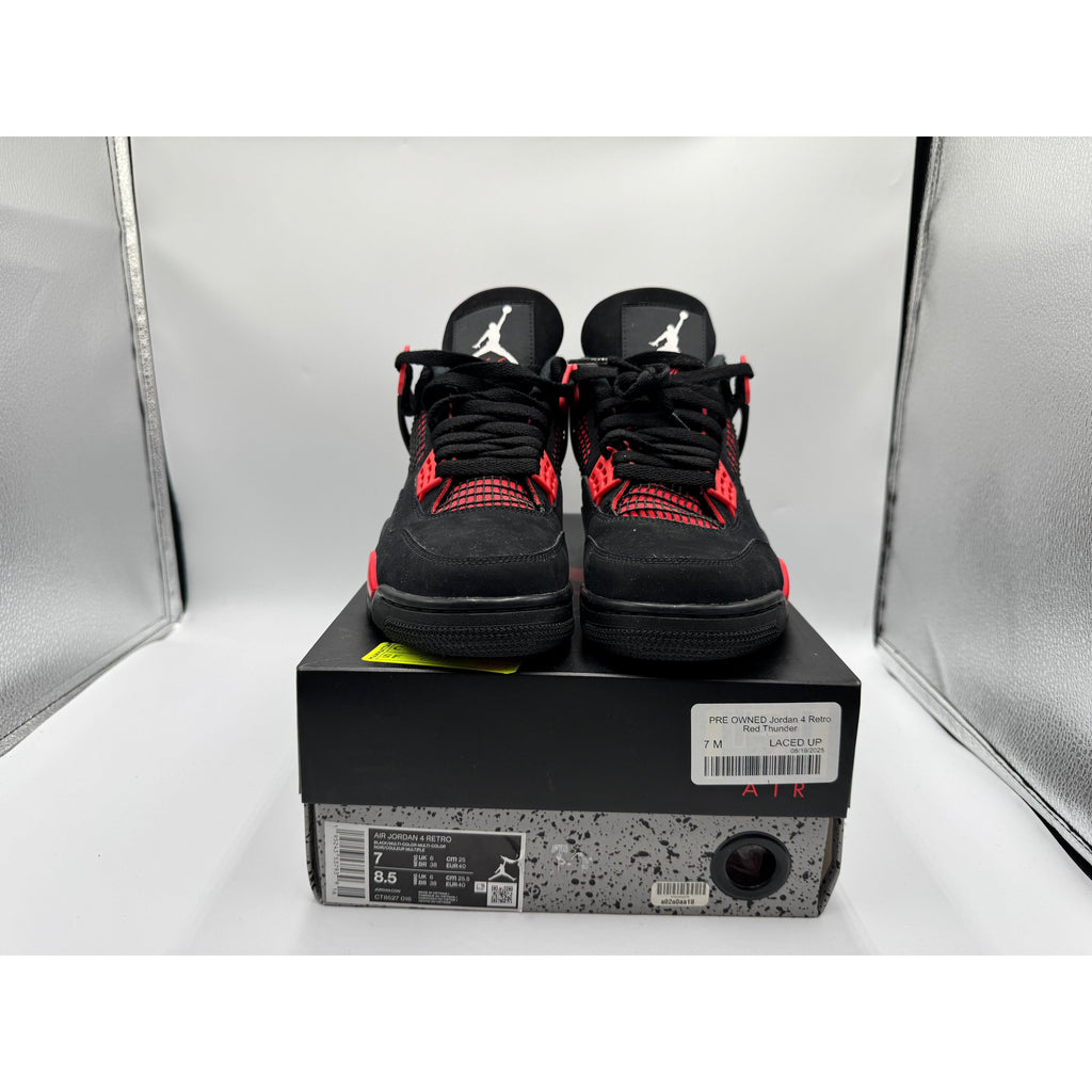 PRE OWNED Jordan 4 Retro Red Thunder