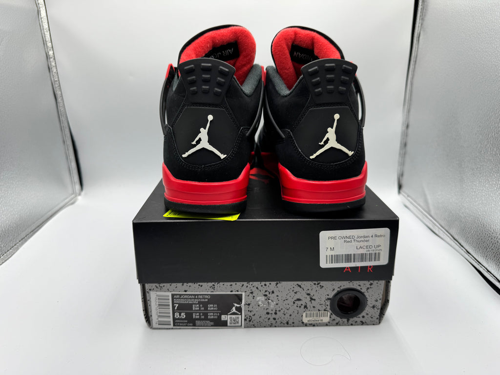 PRE OWNED Jordan 4 Retro Red Thunder