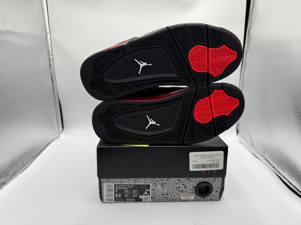 PRE OWNED Jordan 4 Retro Red Thunder