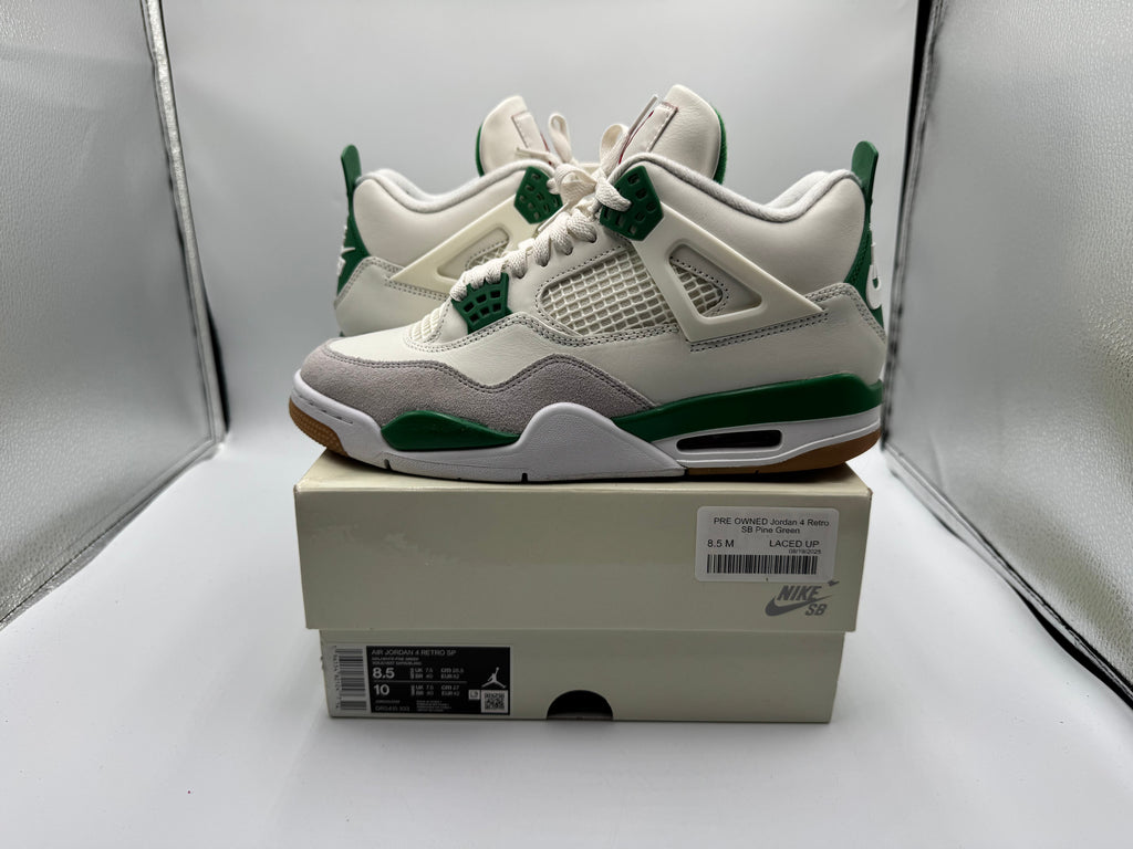PRE OWNED Jordan 4 Retro SB Pine Green