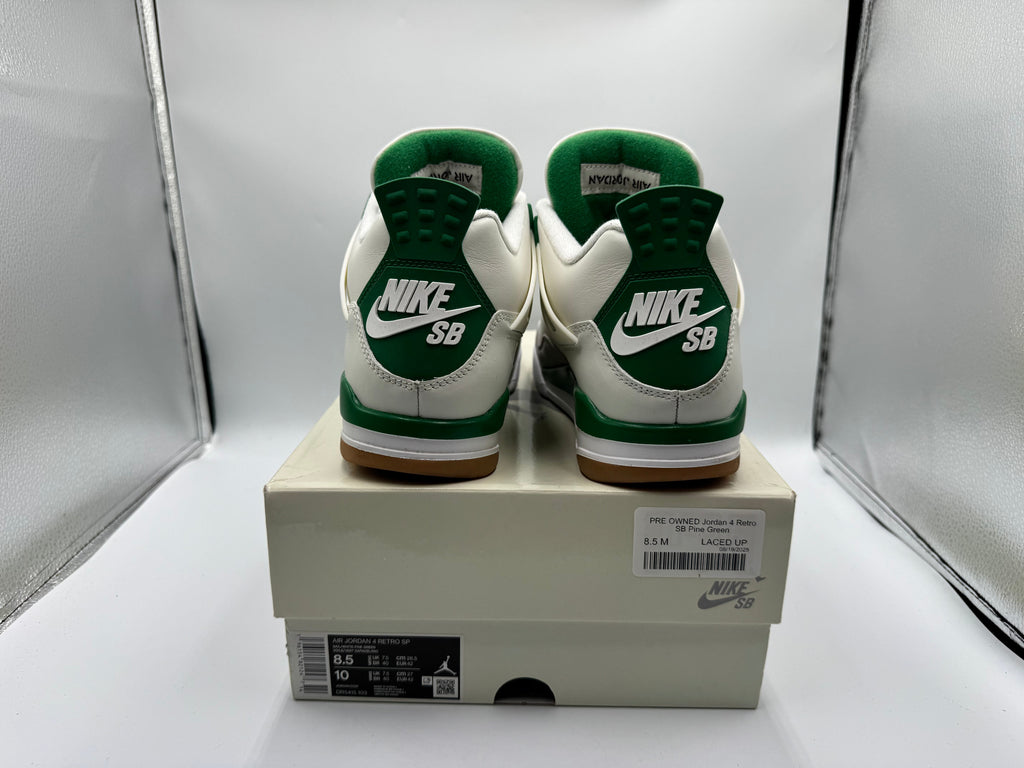 PRE OWNED Jordan 4 Retro SB Pine Green