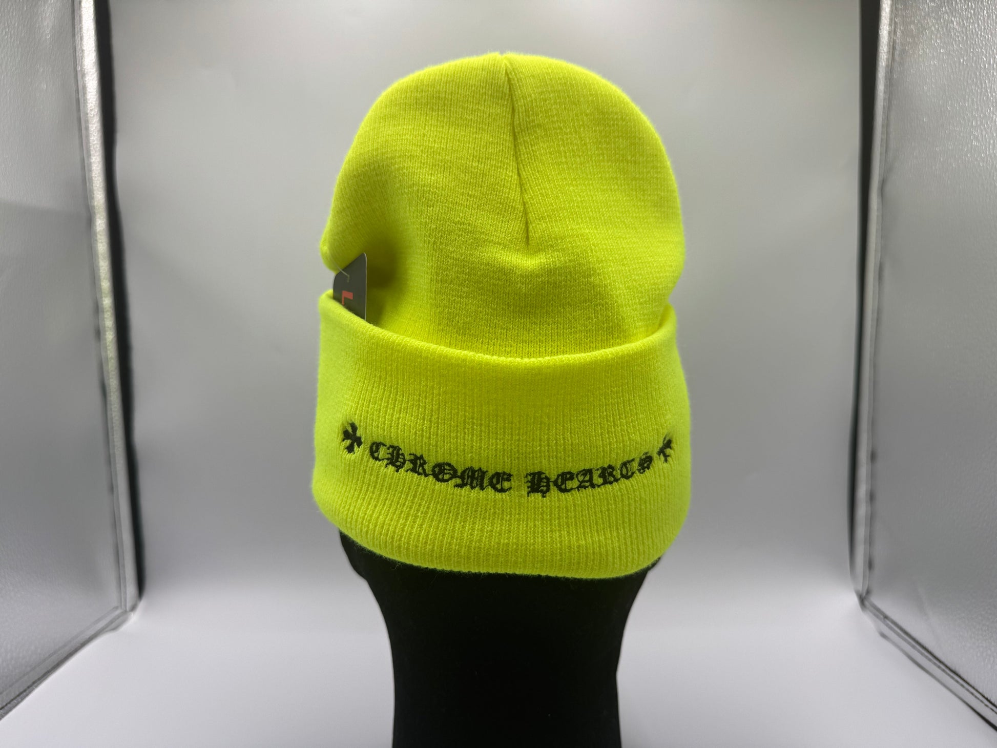 PRE OWNED Chrome Hearts Watch Cap 3 Cemetery Cross Beanie Green