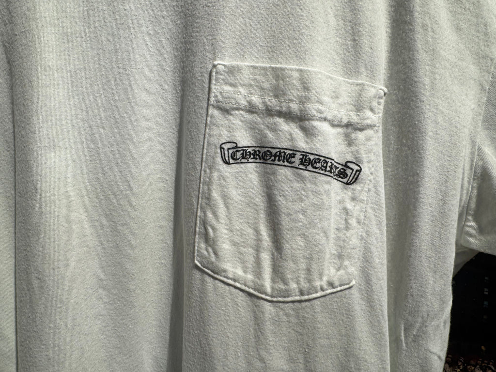 PRE OWNED Chrome Hearts Script Letter Logo Long Sleeve T-Shirt