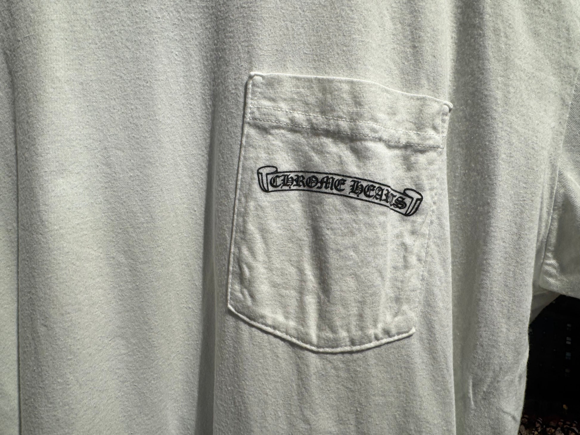 PRE OWNED Chrome Hearts Script Letter Logo Long Sleeve T-Shirt