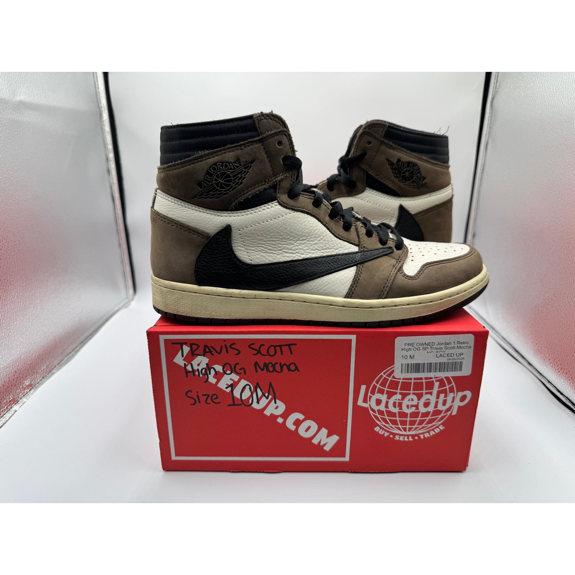PRE OWNED Jordan 1 Retro High OG SP Travis Scott Mocha NO BOX