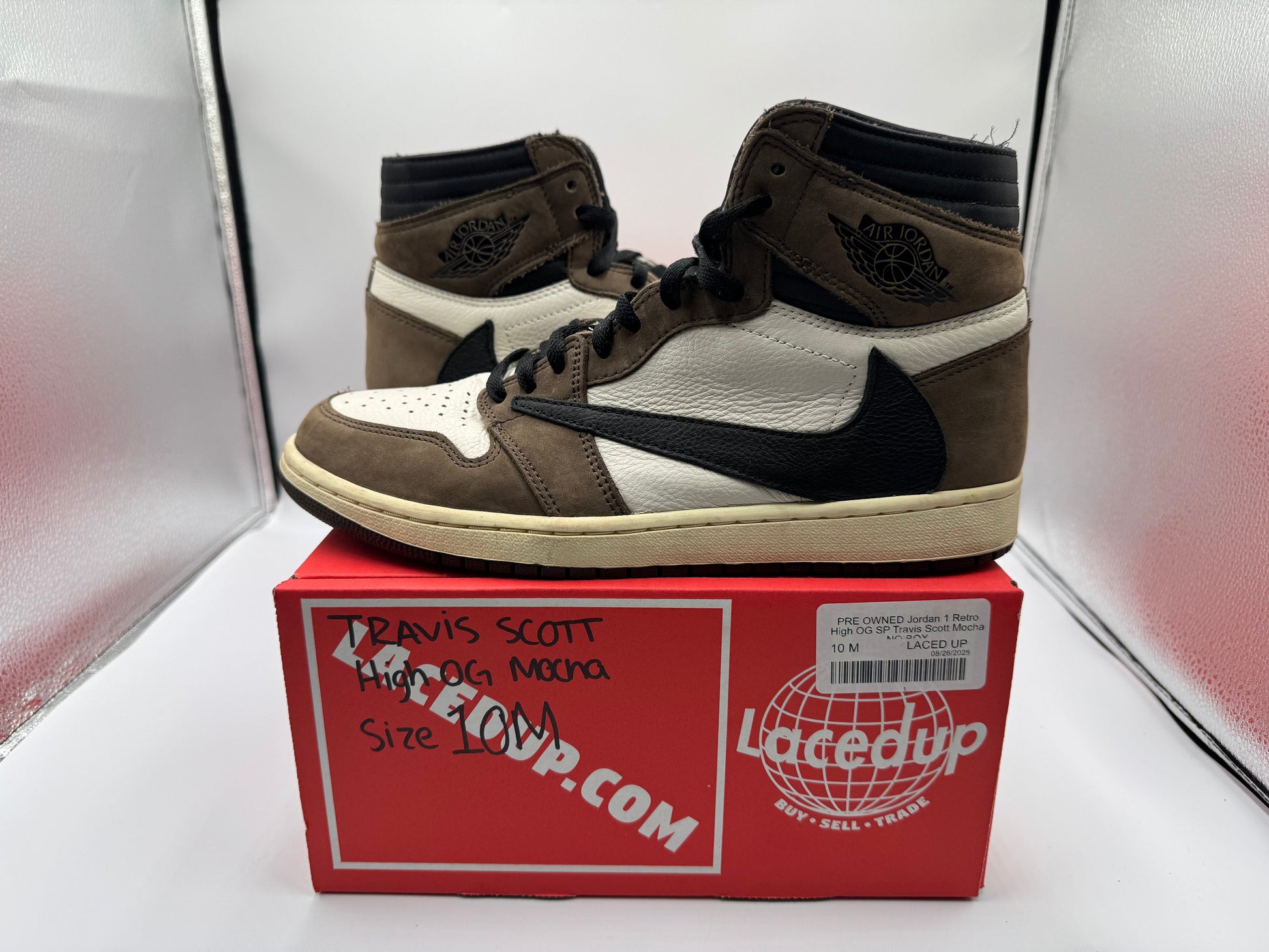 PRE OWNED Jordan 1 Retro High OG SP Travis Scott Mocha NO BOX