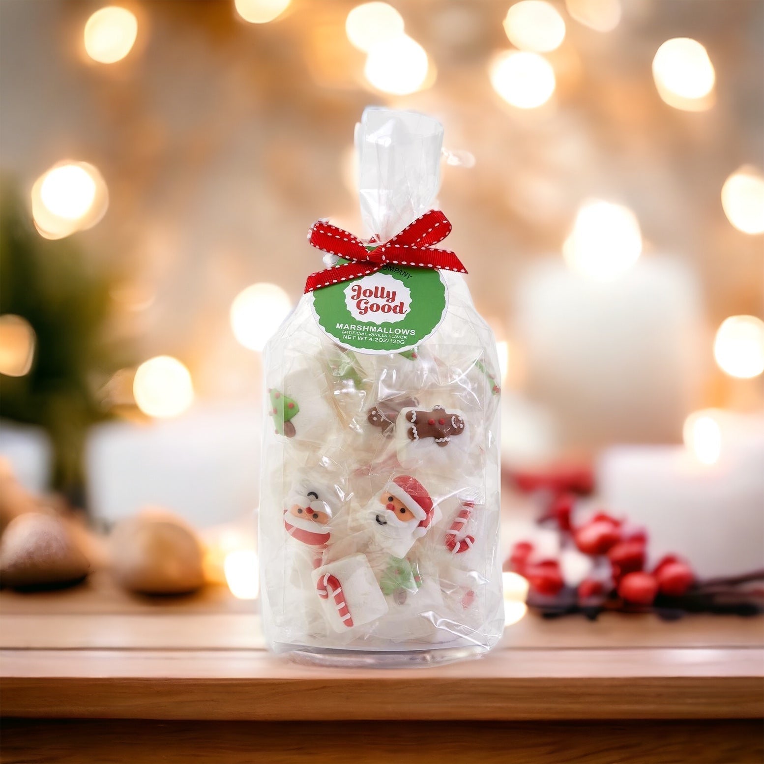Gourmet Vanilla Marshmallows 24 Pack Individually Wrapped Soft Fluffy Hot Chocolate Toppers Gift