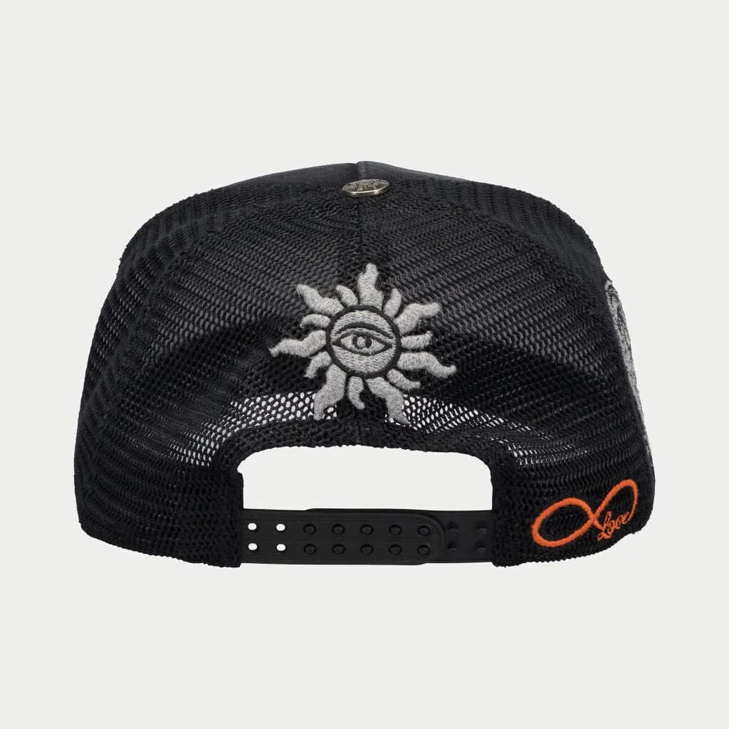 GODSPEED GS FOREVER TRUCKER HAT (VINTAGE BLACK/YELLOW)