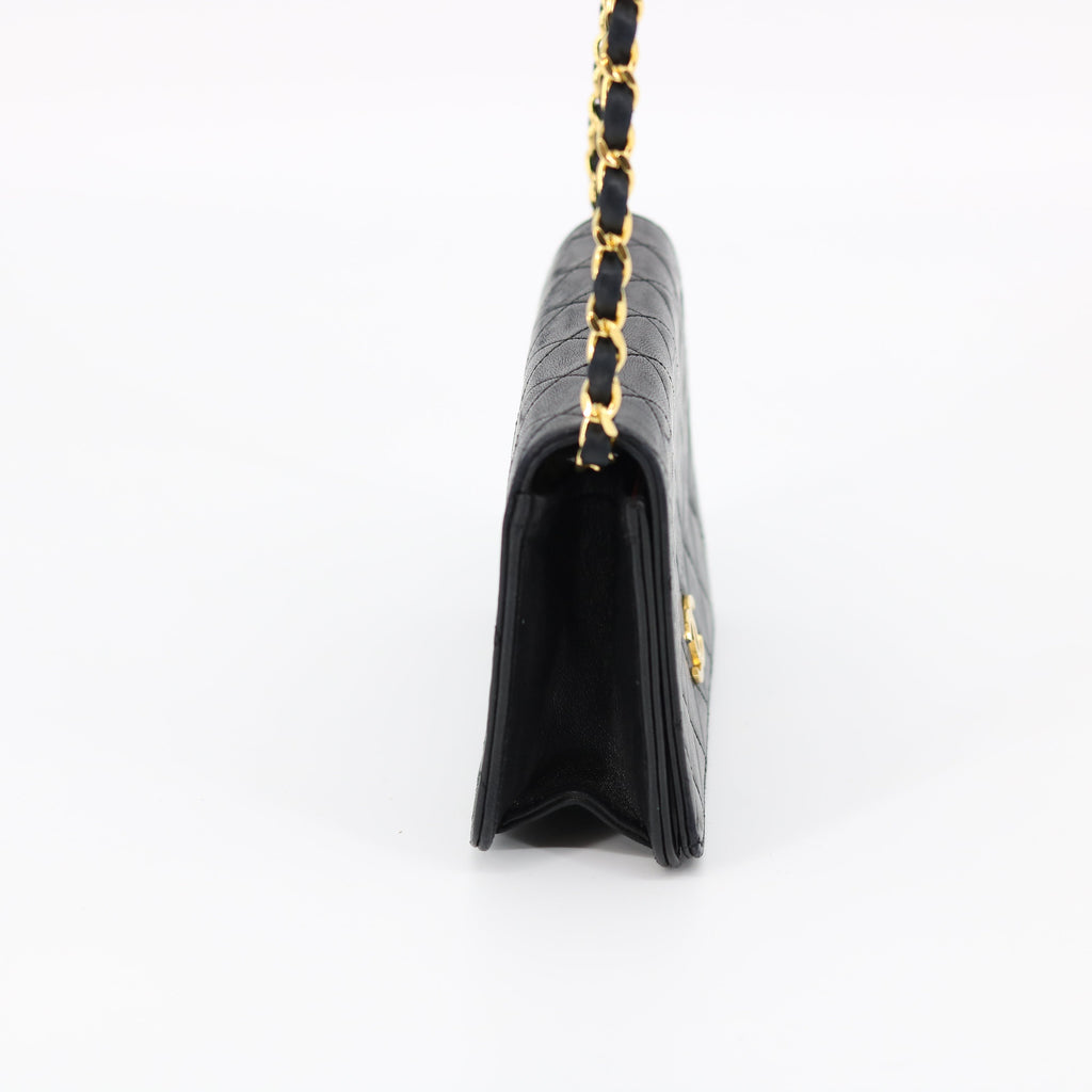 Chanel Black Quilted Lambskin Matelasse Mini Chain Bag