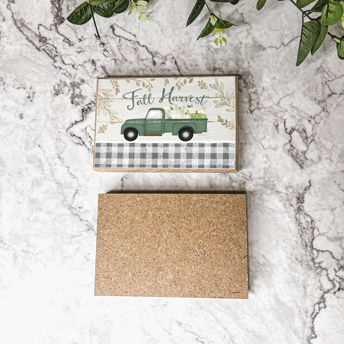 Fall Harvest Wooden Tiered Tray Sign 6x4x1 Rustic Halloween Home Decor