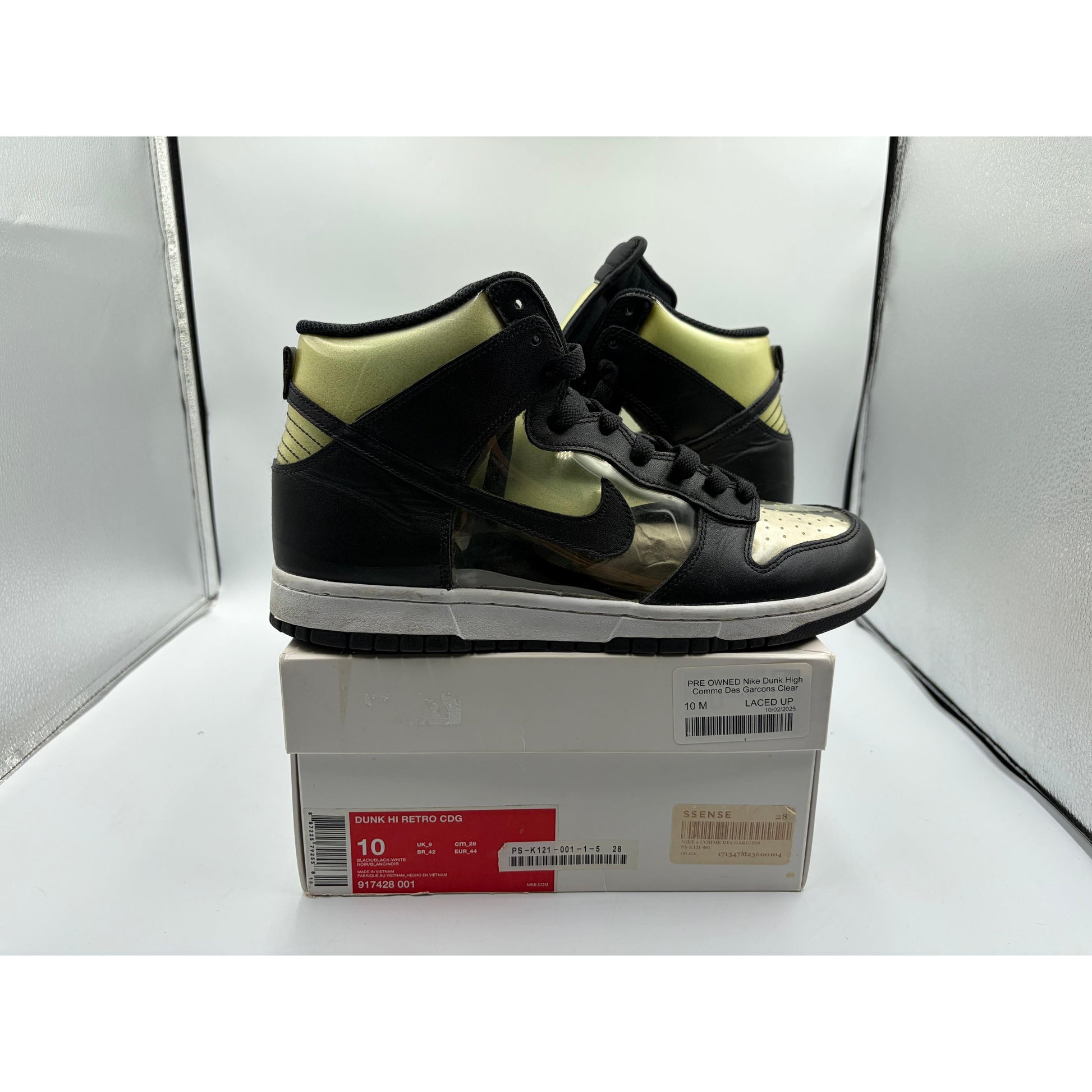 PRE OWNED Nike Dunk High Comme Des Garcons Clear