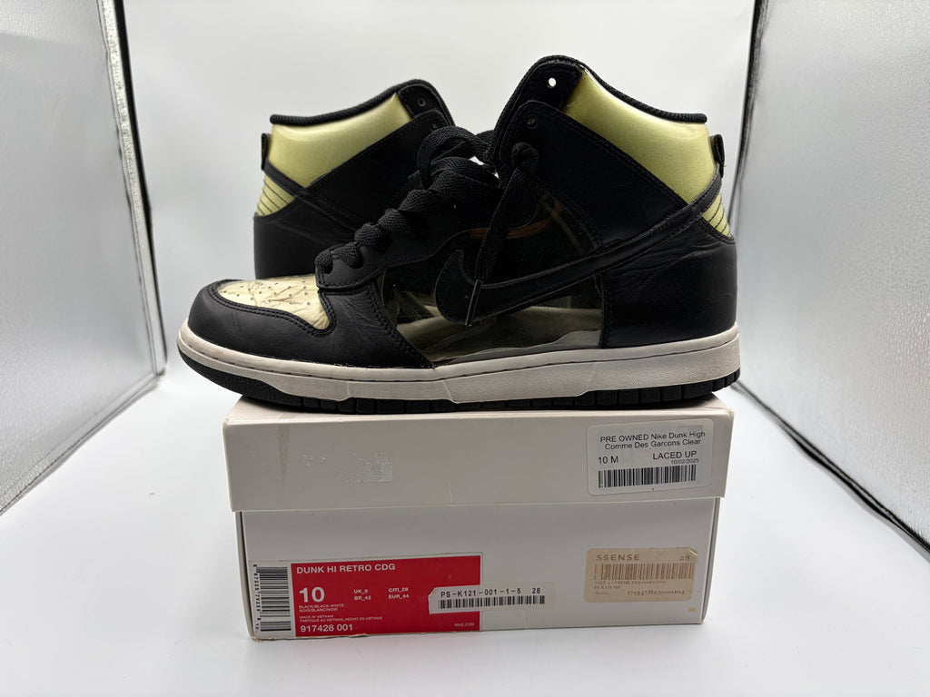 PRE OWNED Nike Dunk High Comme Des Garcons Clear