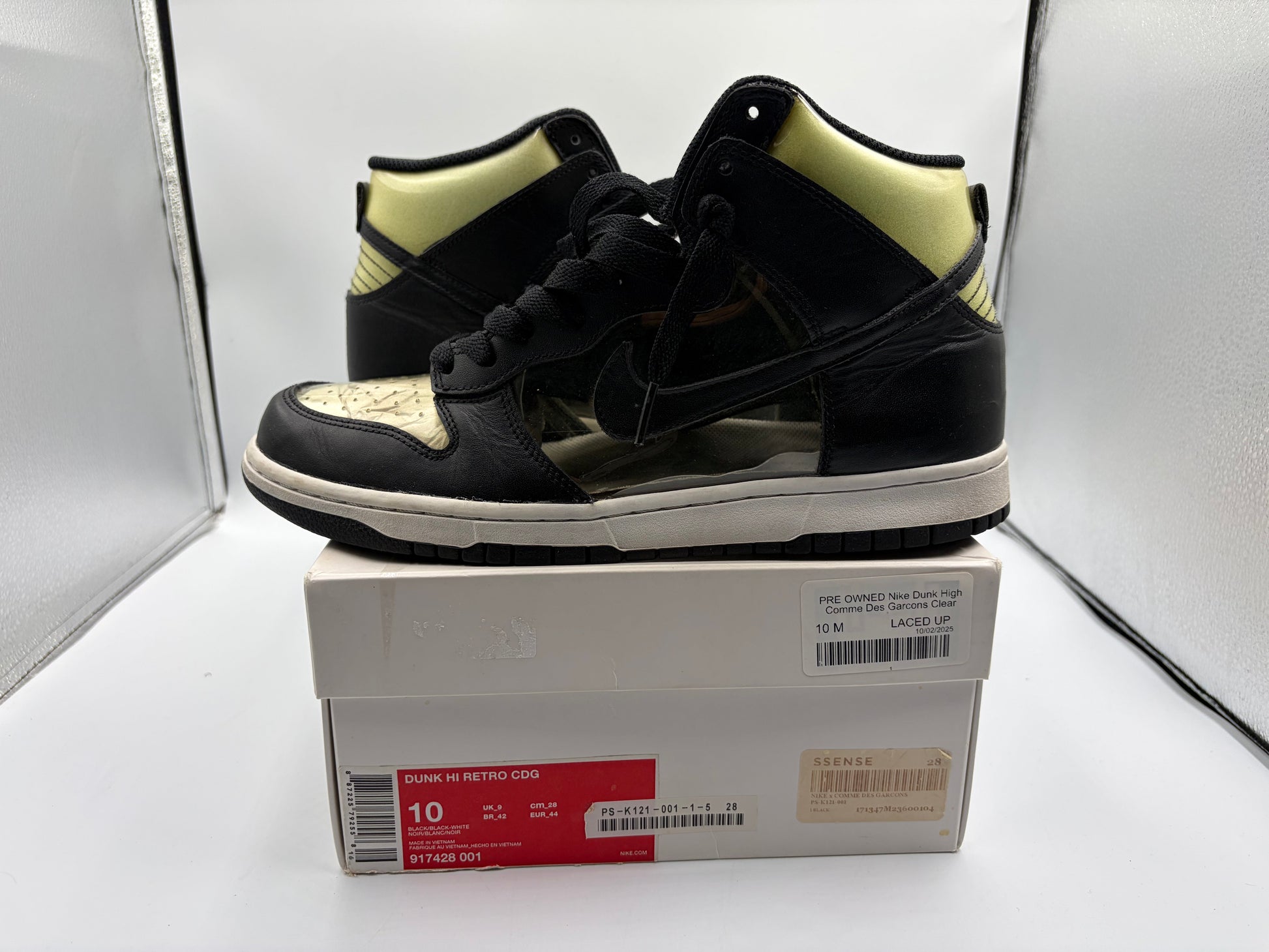 PRE OWNED Nike Dunk High Comme Des Garcons Clear
