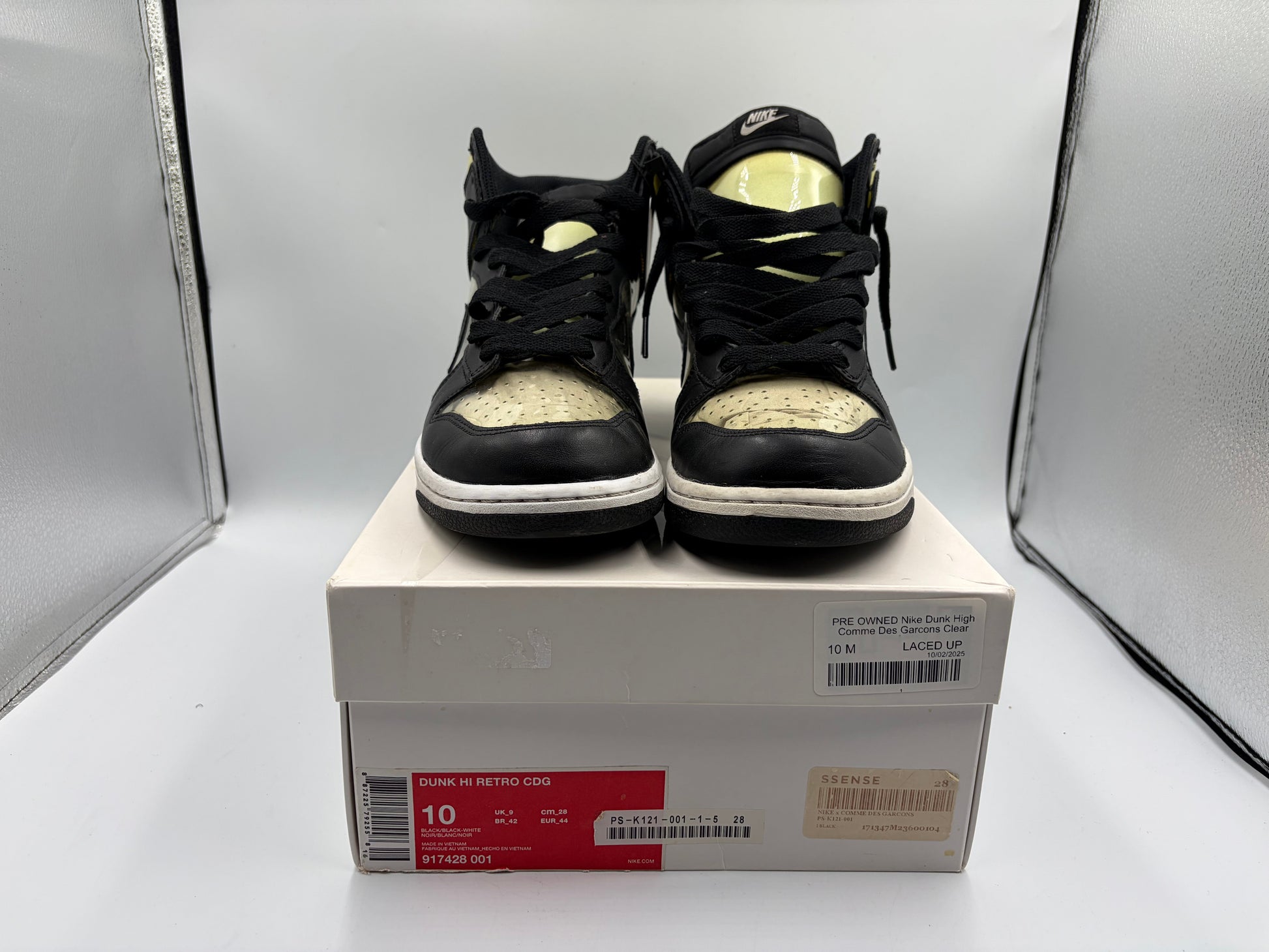 PRE OWNED Nike Dunk High Comme Des Garcons Clear