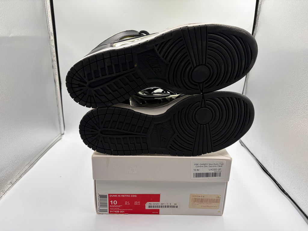 PRE OWNED Nike Dunk High Comme Des Garcons Clear