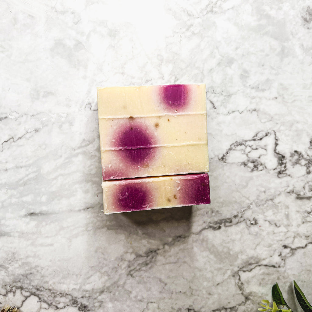 Petal Dance Rose Petal Soap Bar - Sweet Floral Musk Scent, Handmade Bath Soap