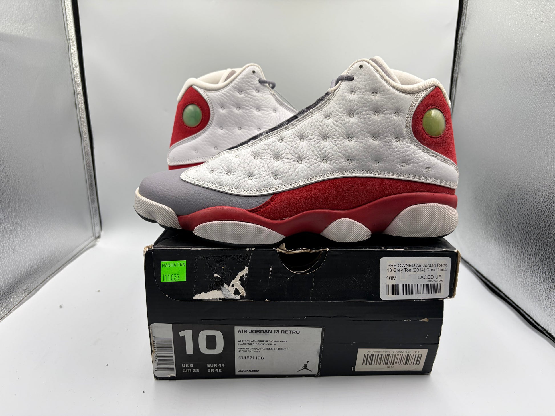 PRE OWNED Air Jordan Retro 13 Grey Toe (2014) Conditional
