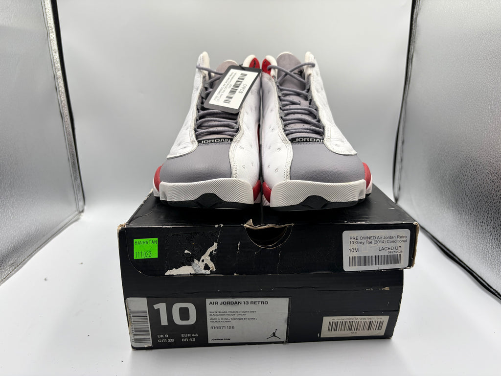PRE OWNED Air Jordan Retro 13 Grey Toe (2014) Conditional