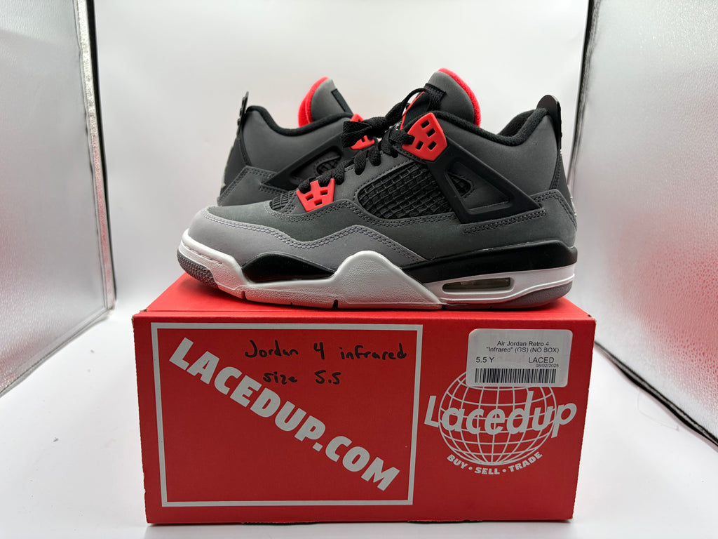Air Jordan Retro 4 "Infrared" (GS) (NO BOX)