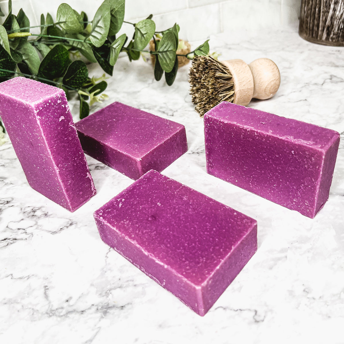 Patchouli Raspberry Soap Bar 4.5oz Exfoliating Sea Salt Natural Fragrance
