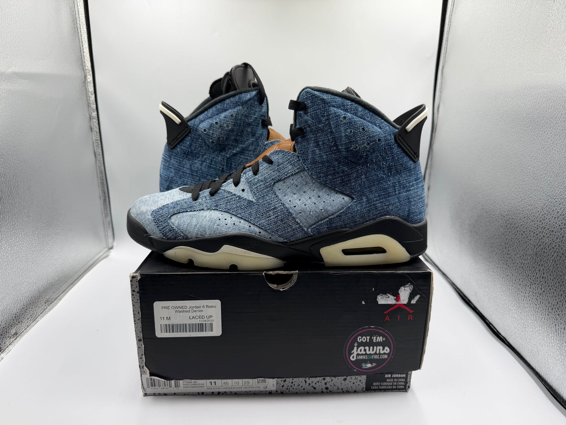 PRE OWNED Jordan 6 Retro Washed Denim