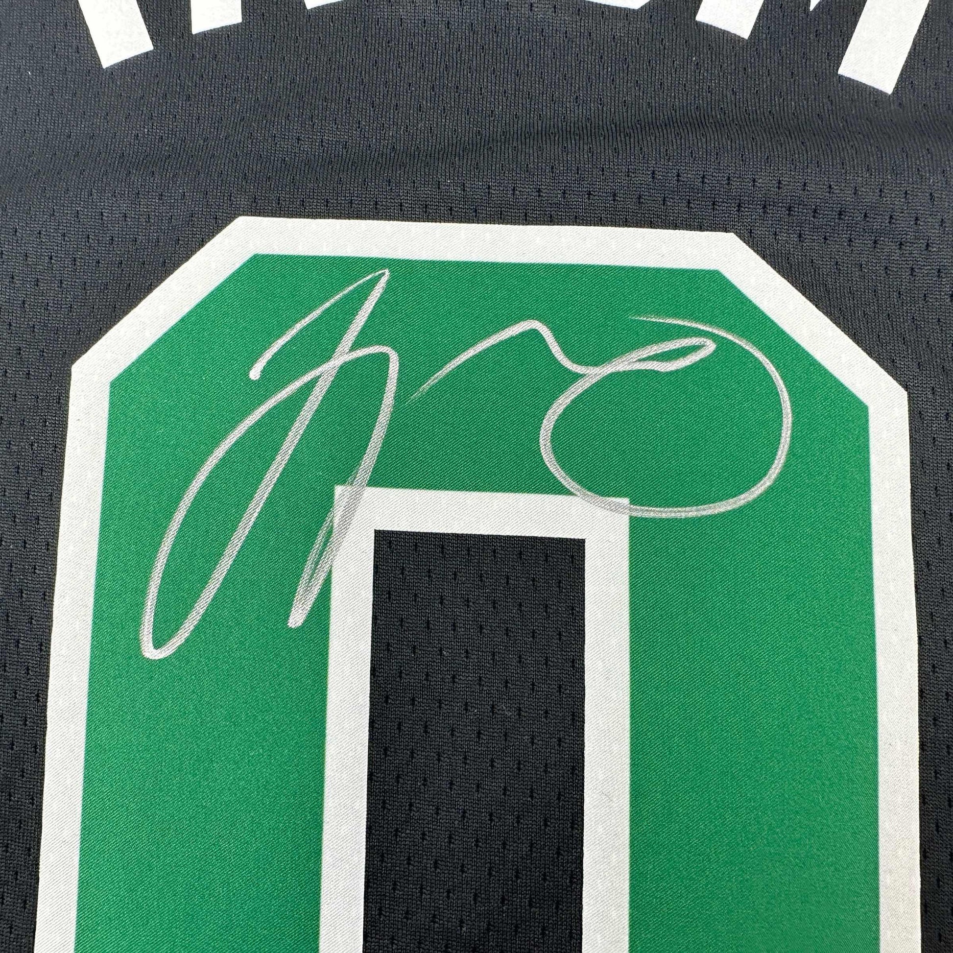 Autographed/Signed Jayson Tatum Boston Celtics Black Authentic Swingman Basketball Jersey Fanatics COA