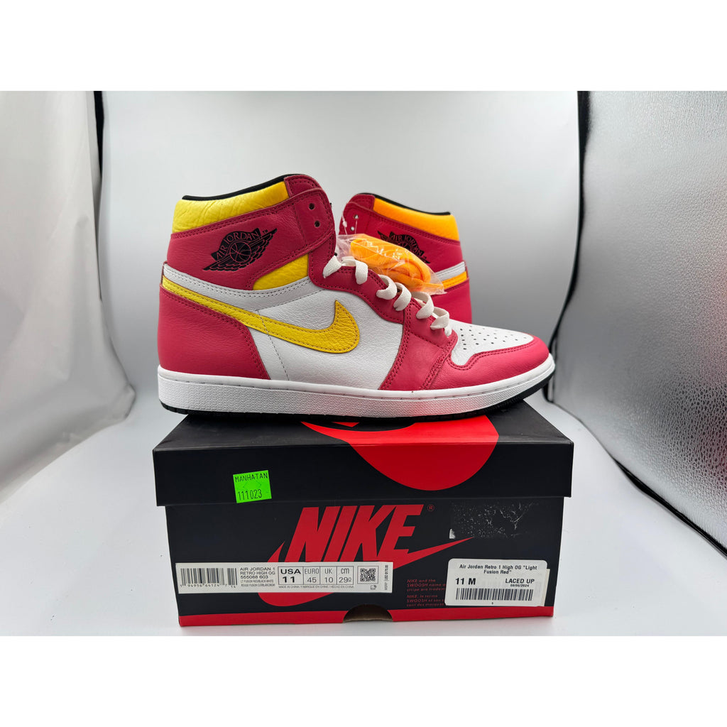PRE OWNED Air Jordan Retro 1 High OG "Light Fusion Red" Conditional