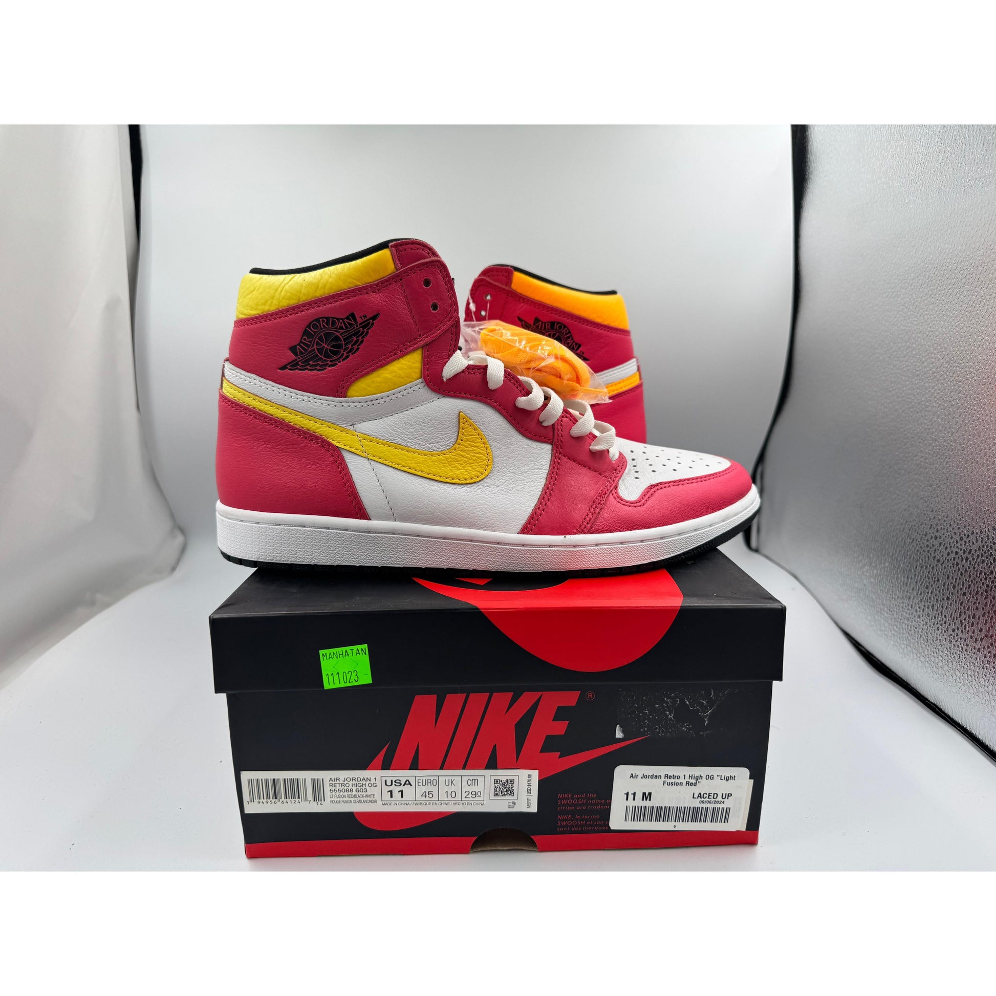 PRE OWNED Air Jordan Retro 1 High OG "Light Fusion Red" Conditional
