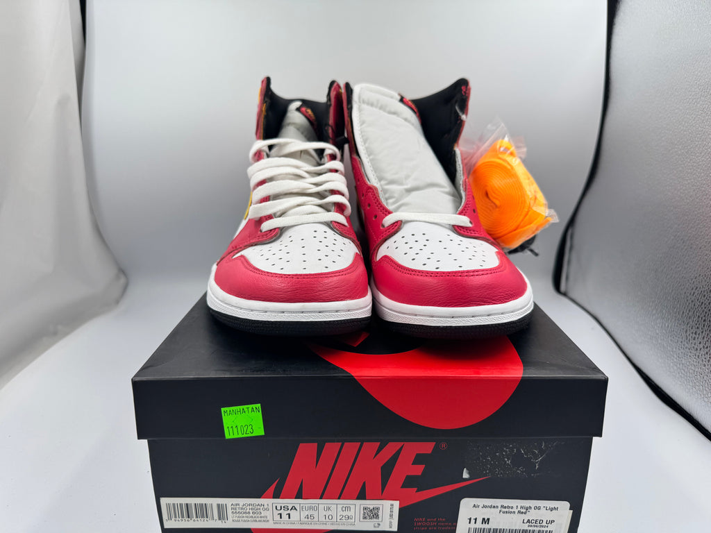 PRE OWNED Air Jordan Retro 1 High OG "Light Fusion Red" Conditional