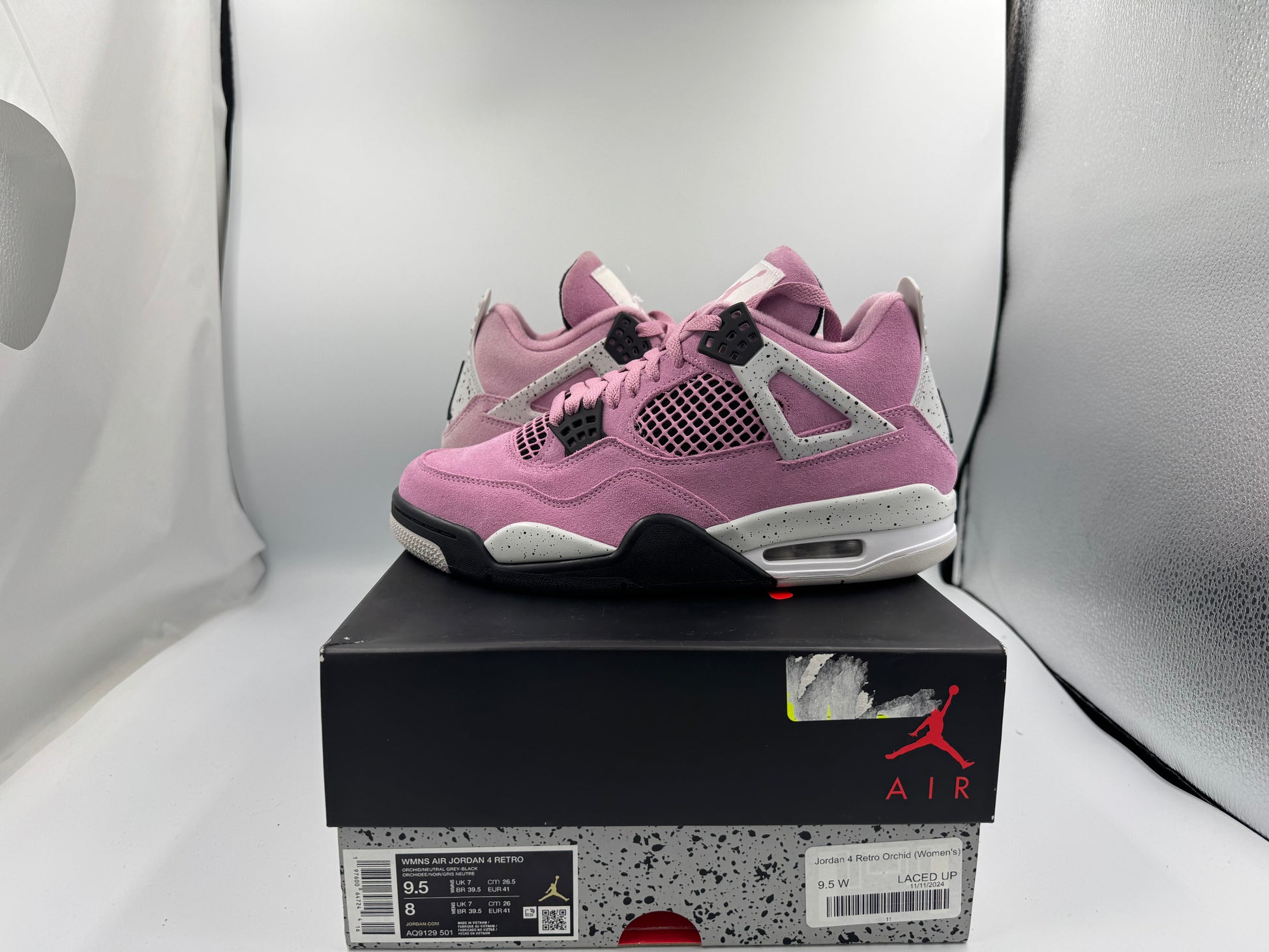 PRE OWNED Jordan 4 Retro Orchid (Women's) Conditional