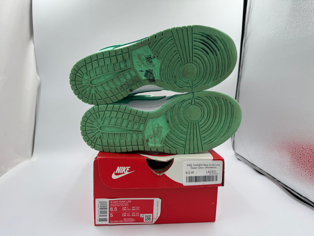 PRE OWNED Nike Dunk Low Green Glow (Women's)