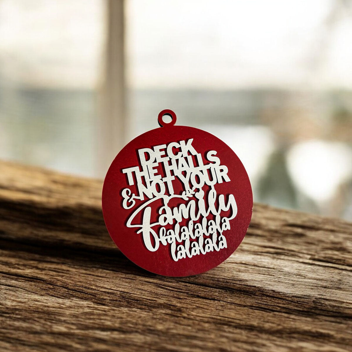 Imperfect Deck The Halls 3D Handcrafted Wooden Christmas Ornaments Set Limited Edition Hanging Decor