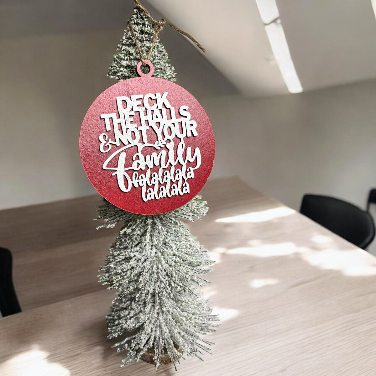 Imperfect Deck The Halls 3D Handcrafted Wooden Christmas Ornaments Set Limited Edition Hanging Decor