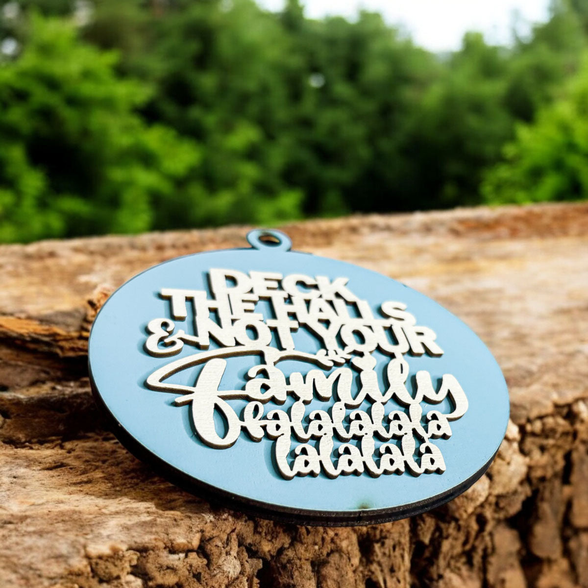 Imperfect Deck The Halls 3D Handcrafted Wooden Christmas Ornaments Set Limited Edition Hanging Decor