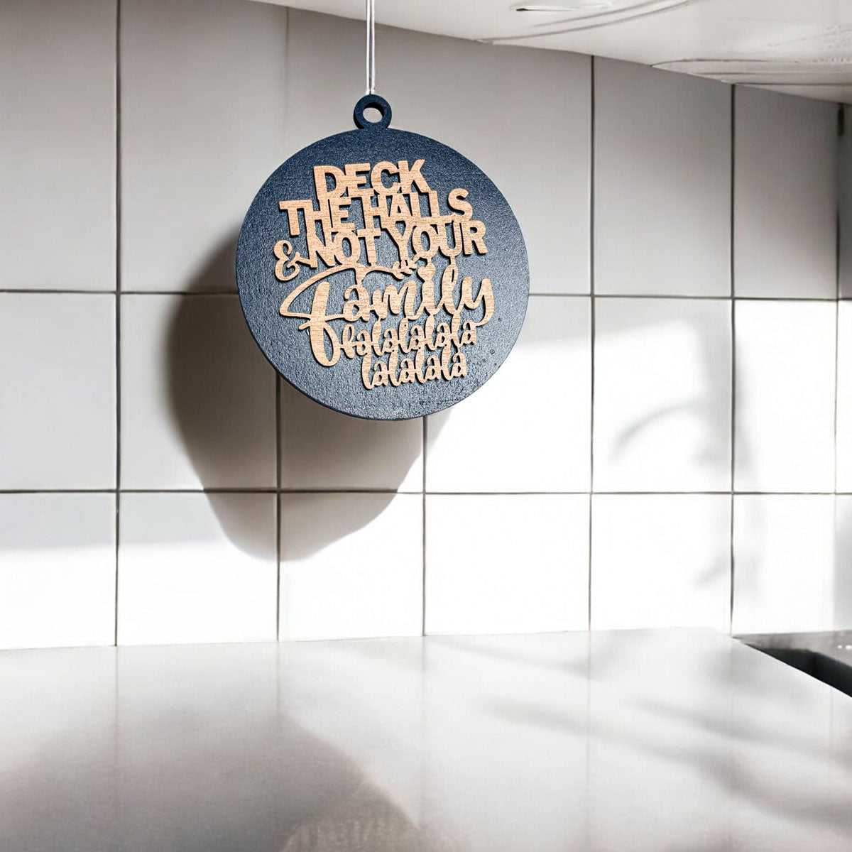 Imperfect Deck The Halls 3D Handcrafted Wooden Christmas Ornaments Set Limited Edition Hanging Decor