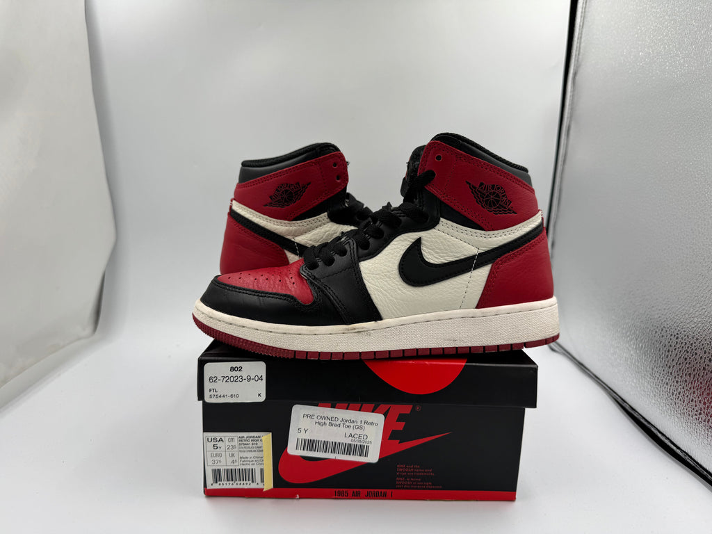 PRE OWNED Jordan 1 Retro High Bred Toe (GS)