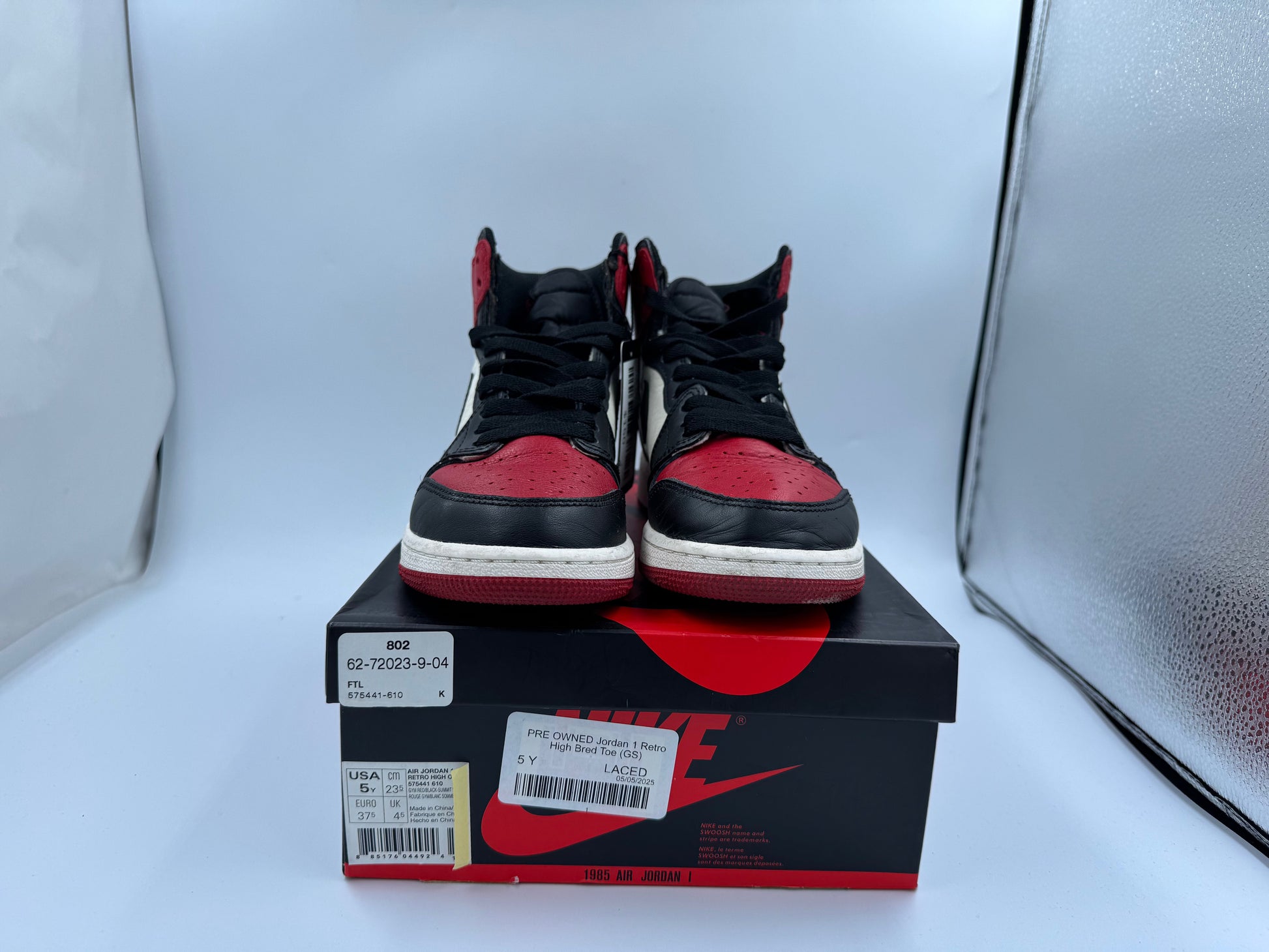 PRE OWNED Jordan 1 Retro High Bred Toe (GS)