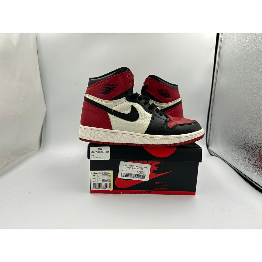 PRE OWNED Jordan 1 Retro High Bred Toe (GS)