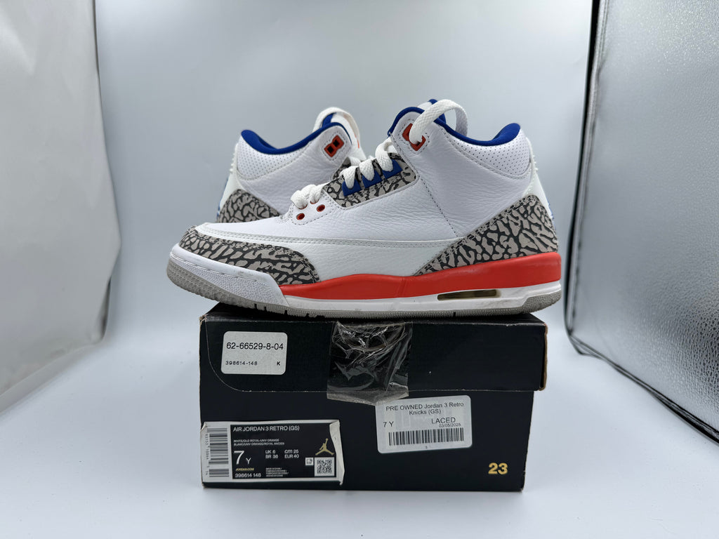 PRE OWNED Jordan 3 Retro Knicks (GS)