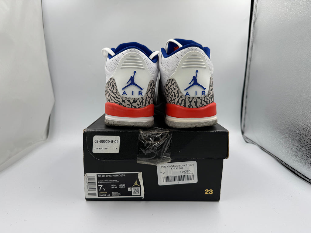PRE OWNED Jordan 3 Retro Knicks (GS)
