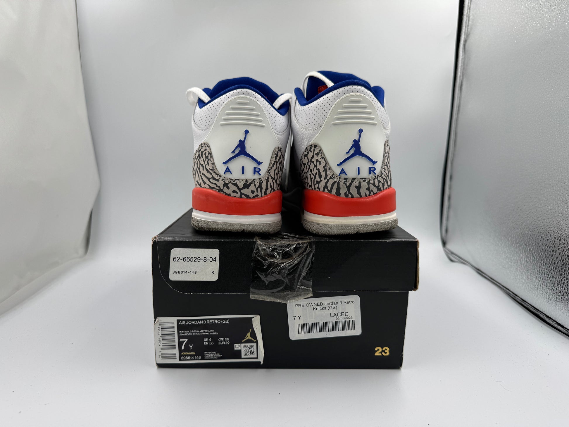 PRE OWNED Jordan 3 Retro Knicks (GS)