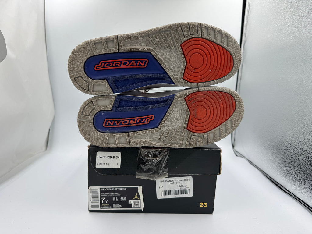 PRE OWNED Jordan 3 Retro Knicks (GS)