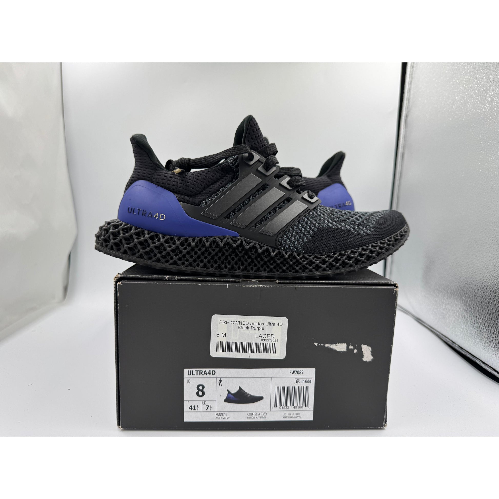 PRE OWNED adidas Ultra 4D Black Purple