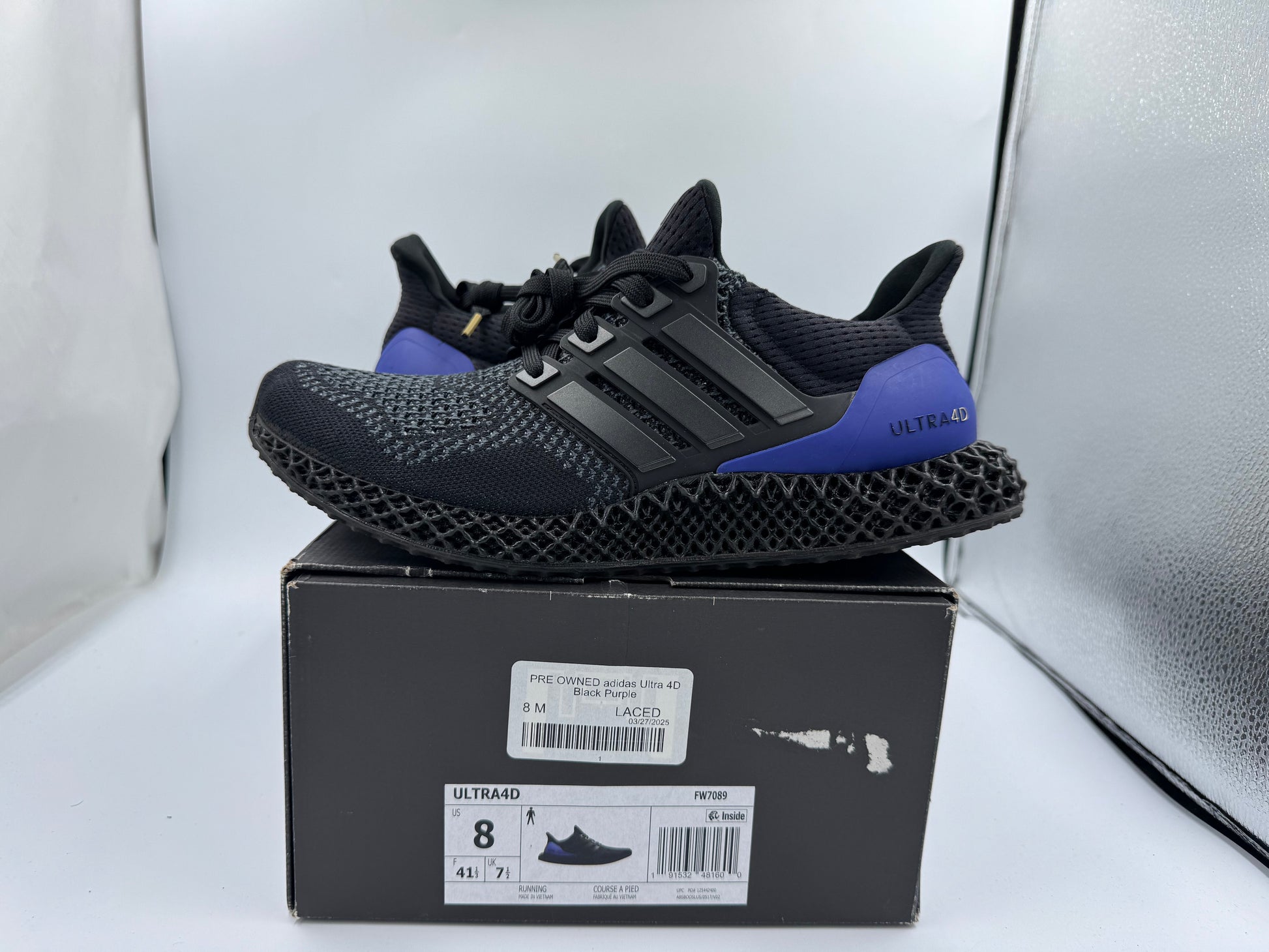 PRE OWNED adidas Ultra 4D Black Purple