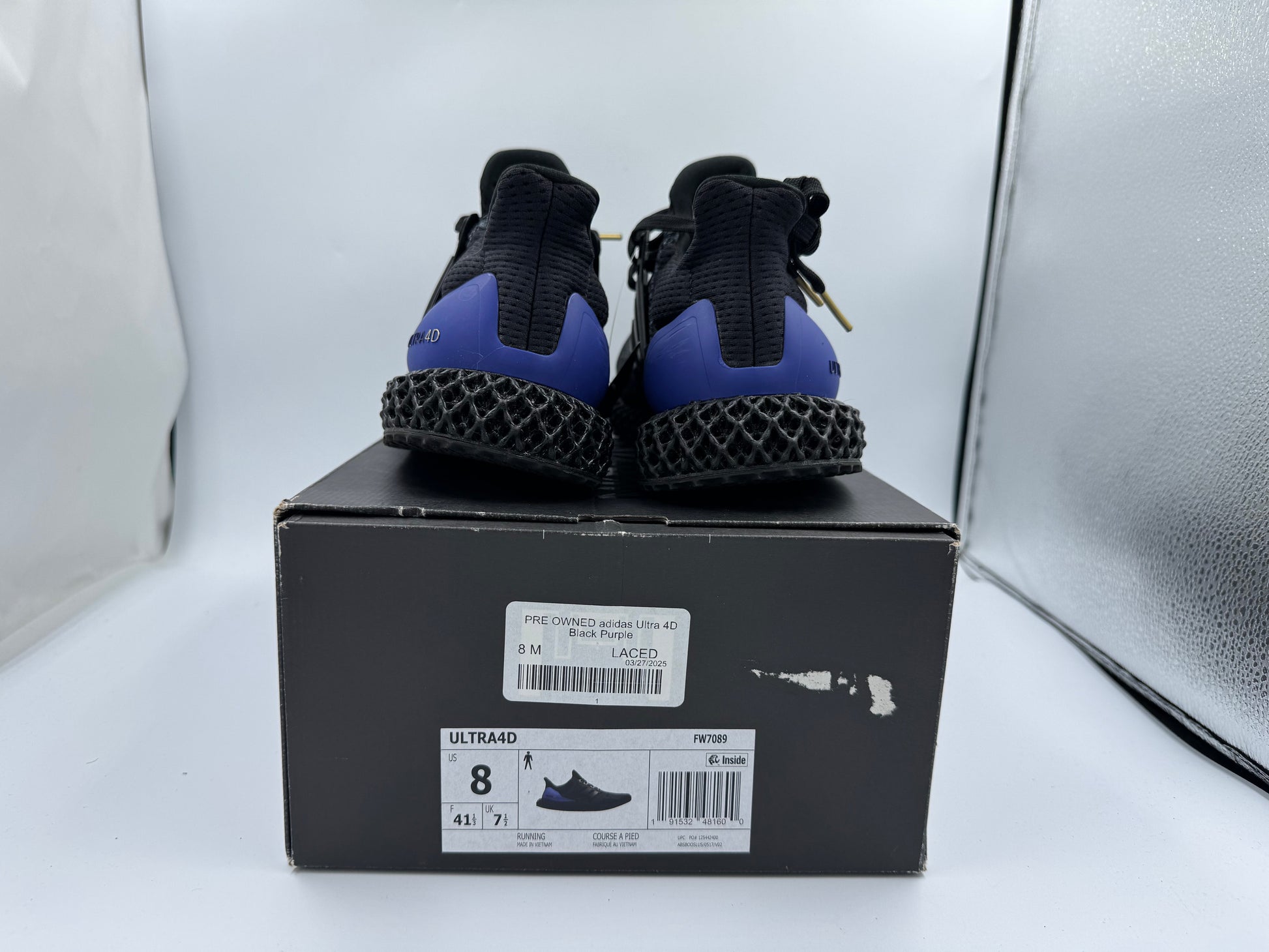 PRE OWNED adidas Ultra 4D Black Purple