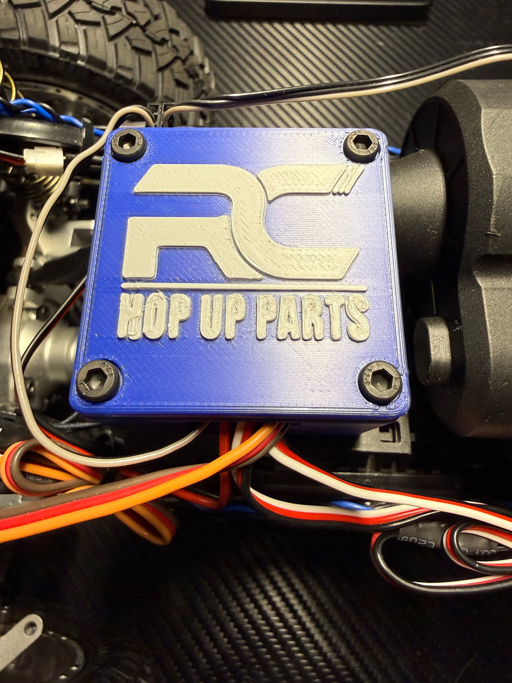 RC Hop Up Parts Large RC Receiver Box Grey, Threaded M3 Inserts and Lid for CEN Racing F450, F250, Sicario