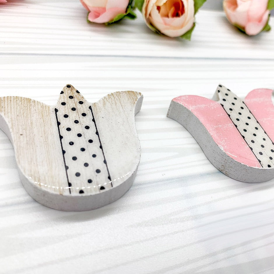 Handmade Wooden Magnetic Spring Magnets Set Of 3 Easter Egg Decorative Fridge Magnets